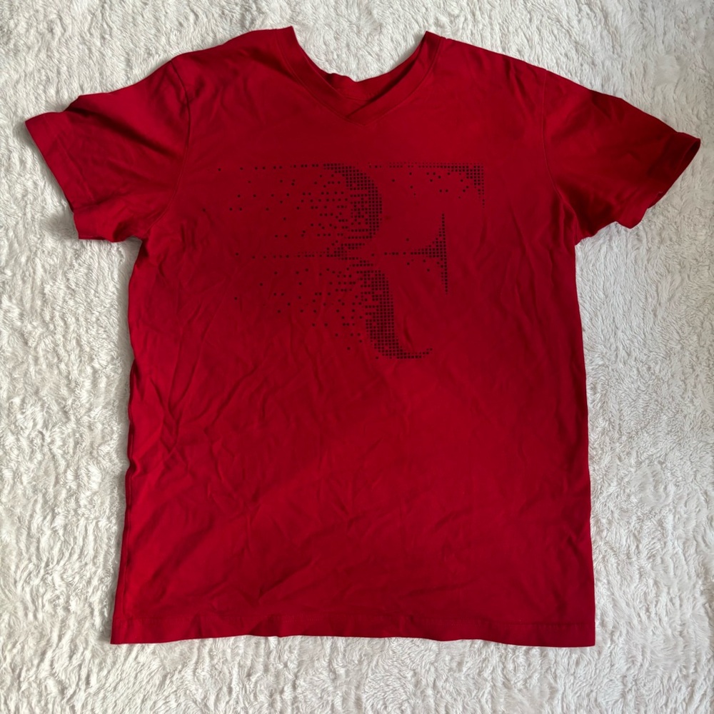 Red Nike Roger Federer Men's T-Shirt